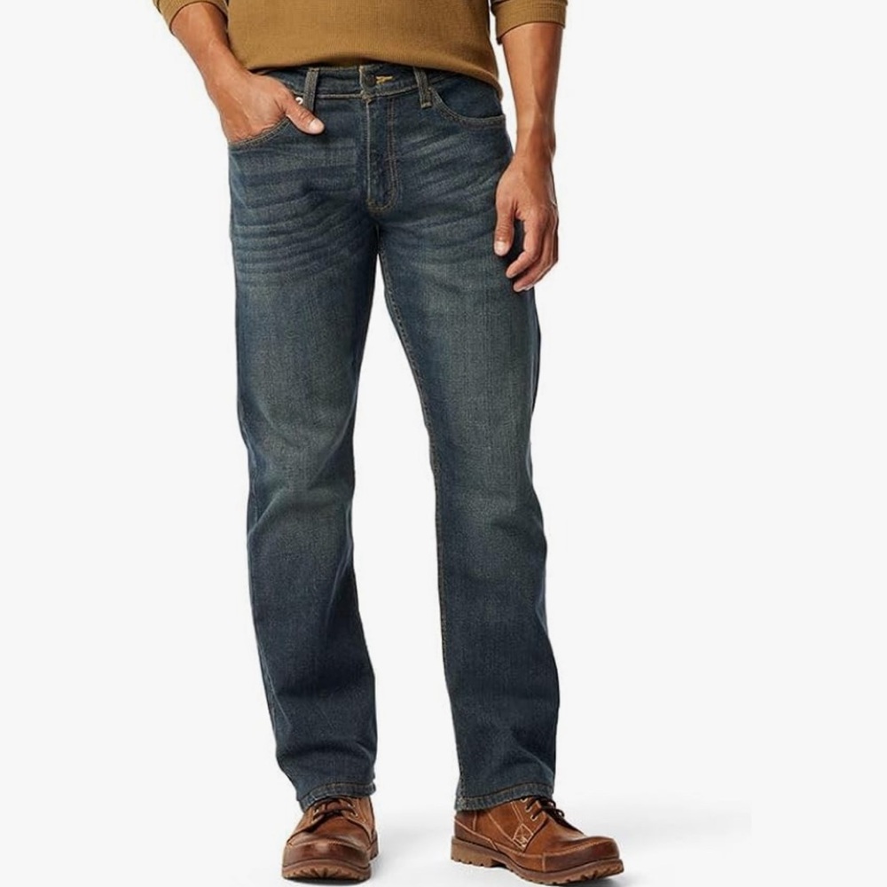 Signature by Levi Strauss & Co Men's Straight Fit Jeans Blue 34W x 30L